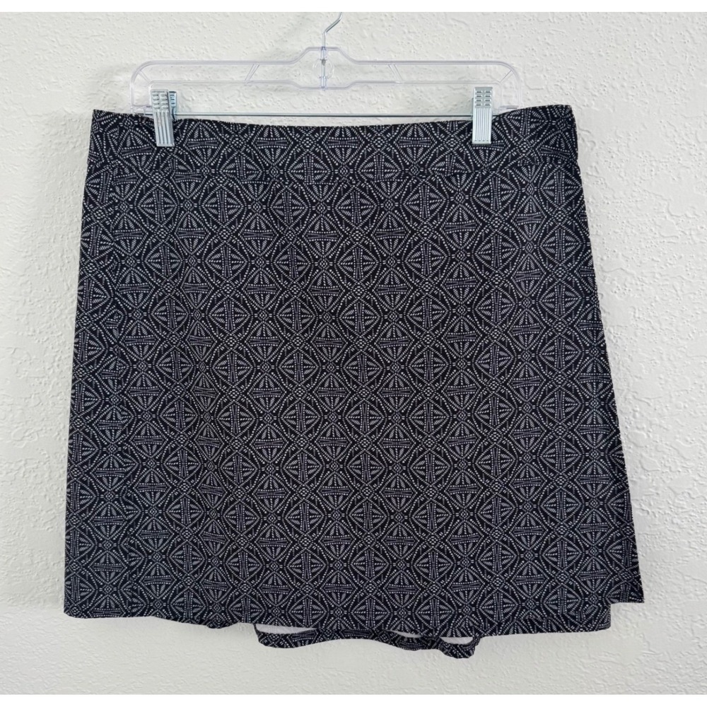 RipSkirt Hawaii Geometric Print Black Skirt Women's Large Wrap A-Line Surfing